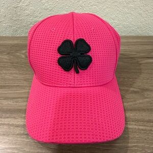 Black Clover Baseball Cap Hat S/M Memory Fit - Pink with Black Clover